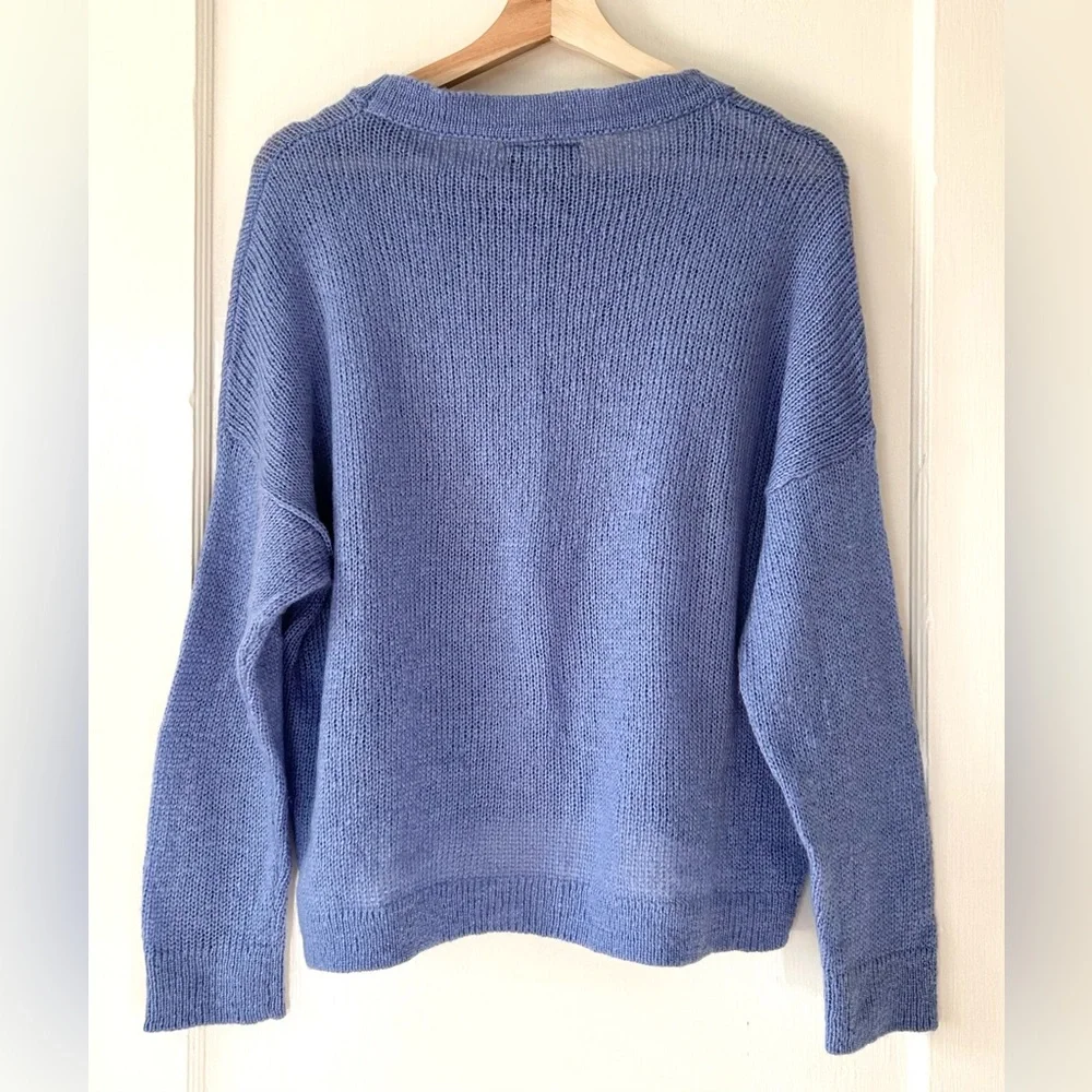 Wooden Ships Marina Slouchy Crew Knit Sweater‎ Blue Gentian XS/S